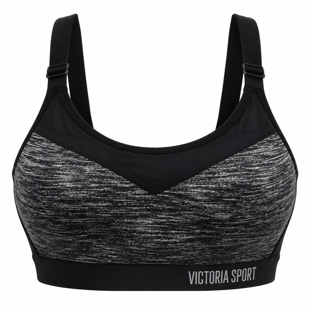 Victoria Sport Sports Bra 32D Victoria’s Secret Black Criss cross back athletic